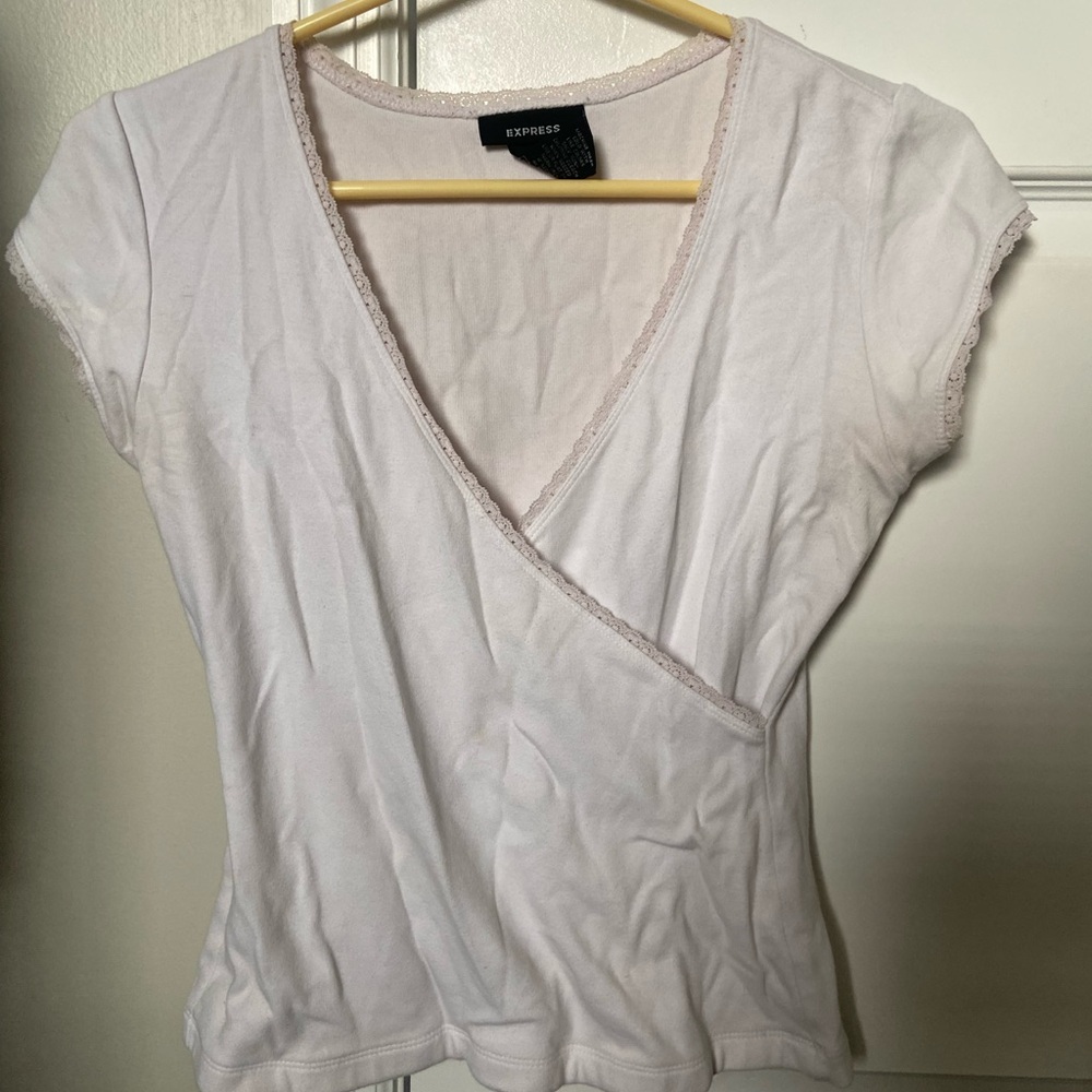White Y2K Express Tee